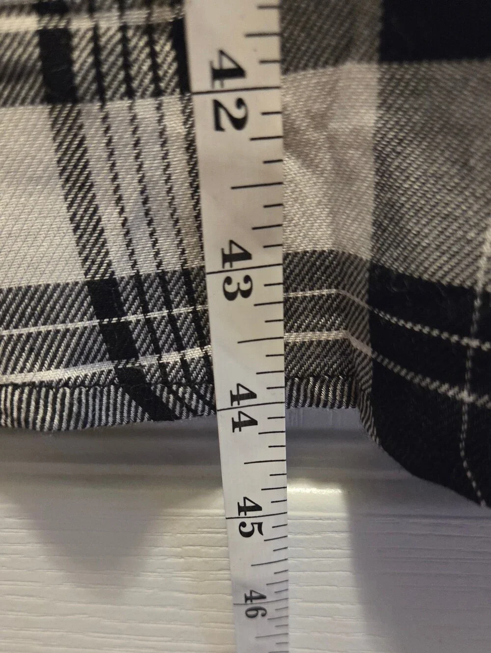 Black & White Plaid Button-Front Women's Skirt